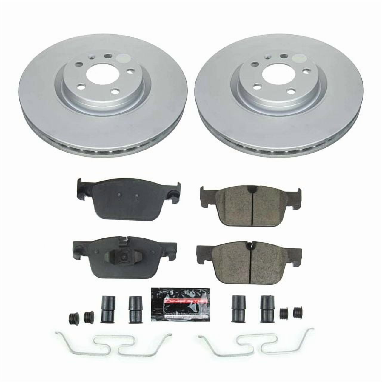 PowerStop Front Geomet Coated Brake Rotor and Pad Kit Fits: VOLVO Select Models CRK8227