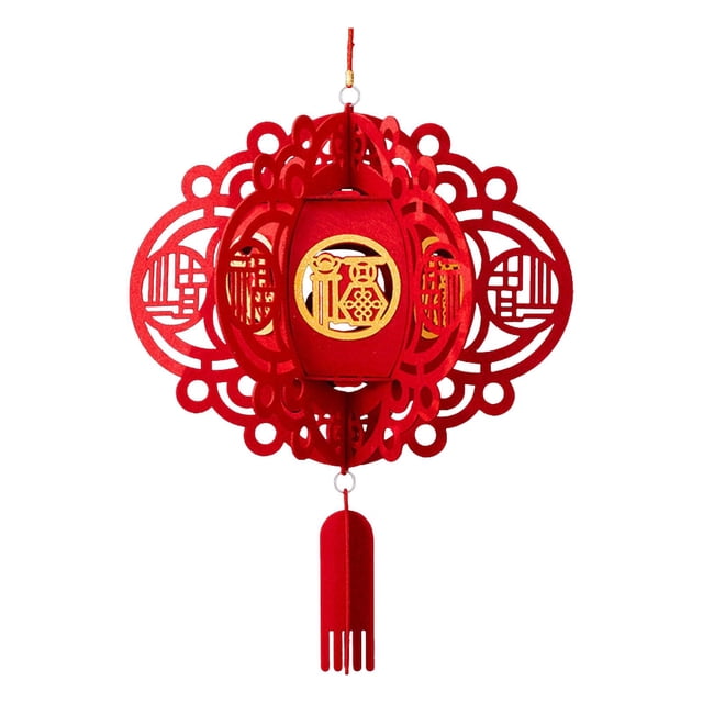 Decoración de linterna de Año Nuevo chino tradicional oriental creativa resistente suerte estilo B