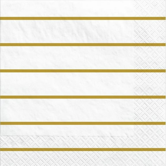 Gold Motifs Paper Lunch Napkins 40 Per Pack