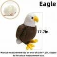 thumbnail image 2 of Realistic Bald Eagle Plush Toy - Lifelike Stuffed Animal Doll Zoo Animal Souvenir Gift Decor - 9.8'', 2 of 5
