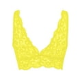 thumbnail image 5 of Jiaweic Women's Lace Bra No Underwire Back Underwear for Comfortable All-Day Wear Yellow,S, 5 of 5