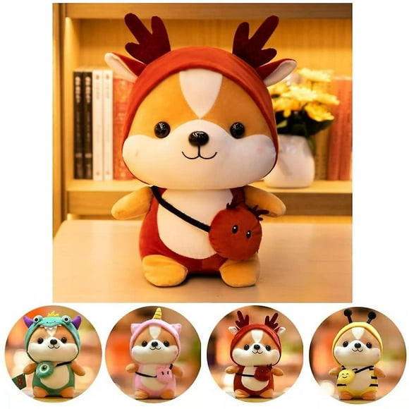 Little Squirrel Plush Toy, 10 Inches Plush Dinosaur Doll Toy(red Elk)