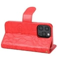 thumbnail image 5 of Decase Wallet Cover For Apple iPhone 15 Plus 6.7",Premium Flower Pattern Shockproof Flip Card Slots Holder Case With Hand Strap & Magnetic Clasp,Anti-Scratch Phone Shell,for iPhone 15 Plus - Red, 5 of 5