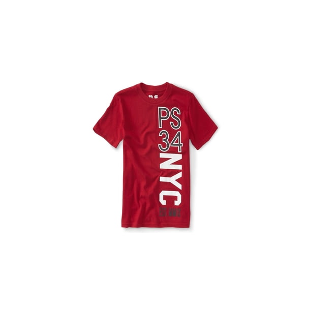 Camiseta gráfica Aeropostale Boys 34 NYC, rojo, S (8)