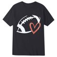 thumbnail image 3 of Kiijoy Football Graphic Tshirt for Boys Casual Sports Short Sleeve T Shirt,Black,Sizes 2-3, 3 of 3