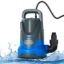 Sump Pump Submersible Water Pump 1.1HP 4700GPH Portable Water Transfer Pump Electric for Pool Draining Hot Tub Basement Utility Pumps Blue