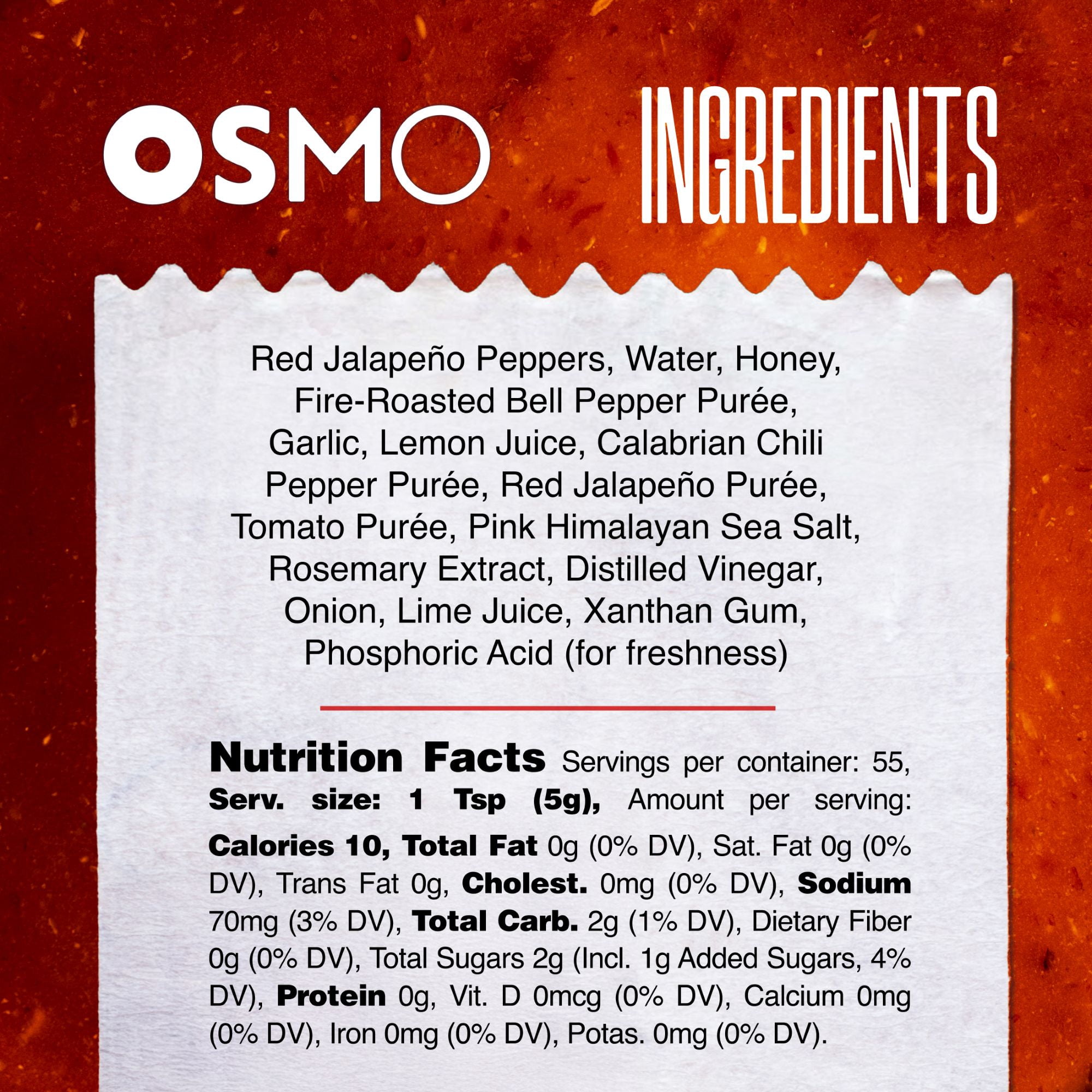 Osmo Magic Sauce, Chef-Crafted Michelin-Star Quality Hot Sauce, Made with Chili Peppers and Honey, 9 fl oz.