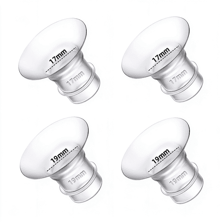XIRQI Flange Inserts 17Mm 19Mm for Medela 24Mm Shields/Flanges,Compatible with S9Pro/S9/S12Pro/S12 Wearable Breast Pump,Reduce 24Mm Nipple Tunnel Down to 4Pcs