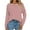 Red, variant on ABATAB Womens Striped Long Sleeve Shirt Round Neck Tops Casual Loose Tshirts Fall Basic Tops