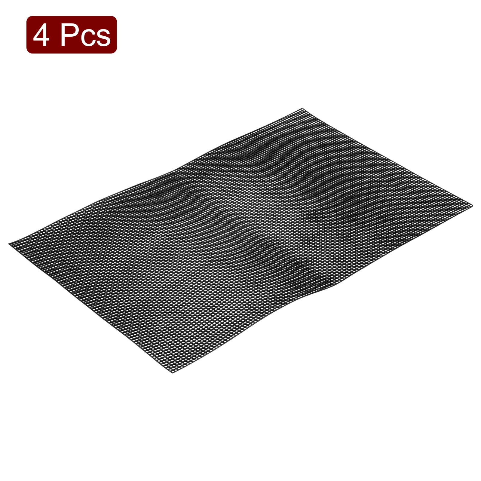 4Pcs Plastic Mesh Canvas Sheets 13"x20" 7 Count Round Hole Blank Canvas Black for Embroidery Needlepoint