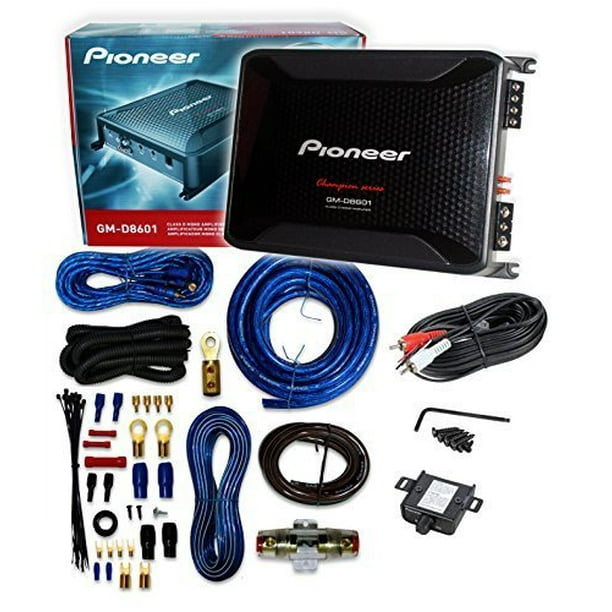 Pioneer GMD8601 4 Gauge 1600W Monoblock ClassD Car Amplifier + Amplifier Wiring Kit