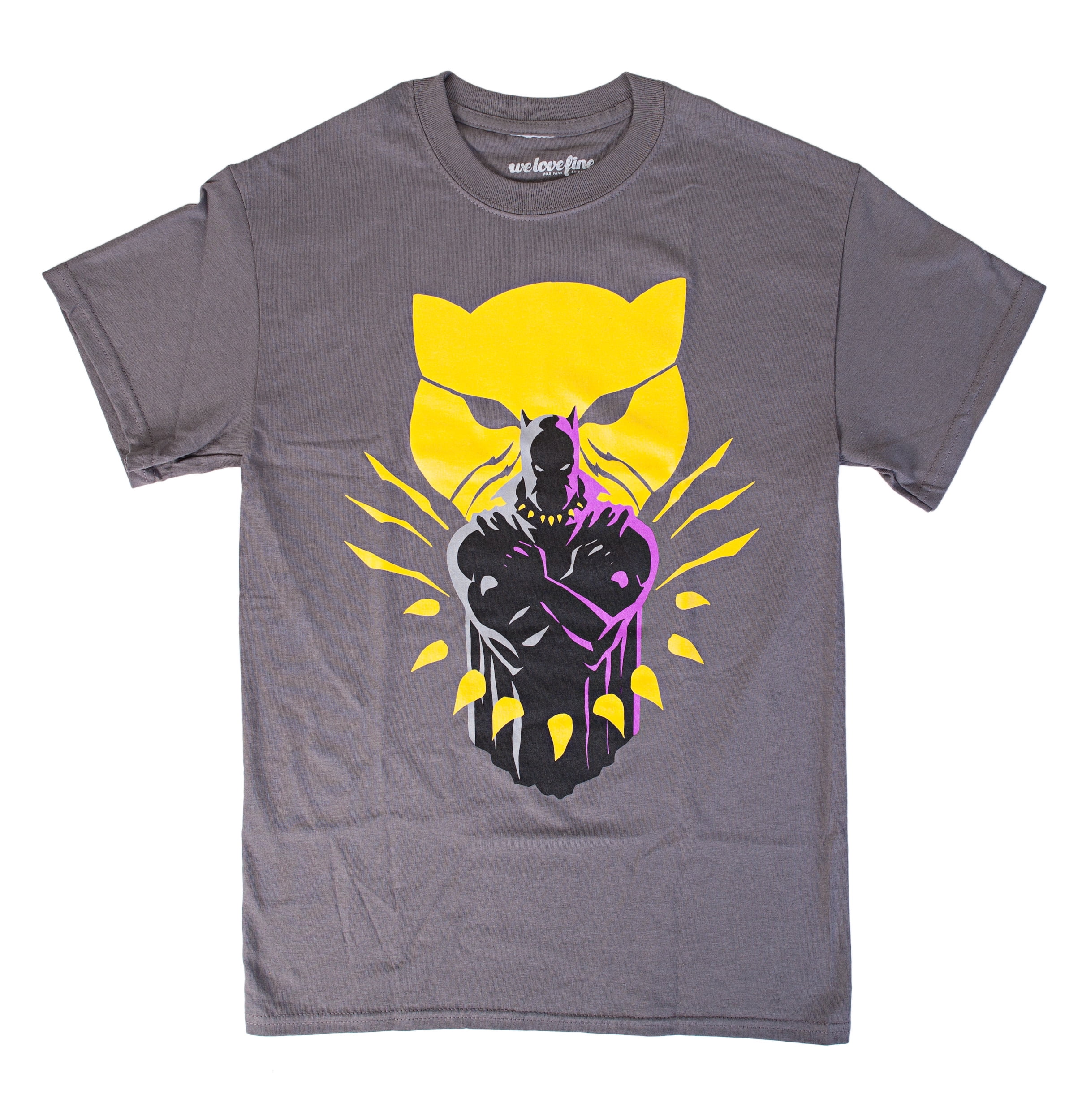 Black graphic t-shirt featuring a roaring panther and 