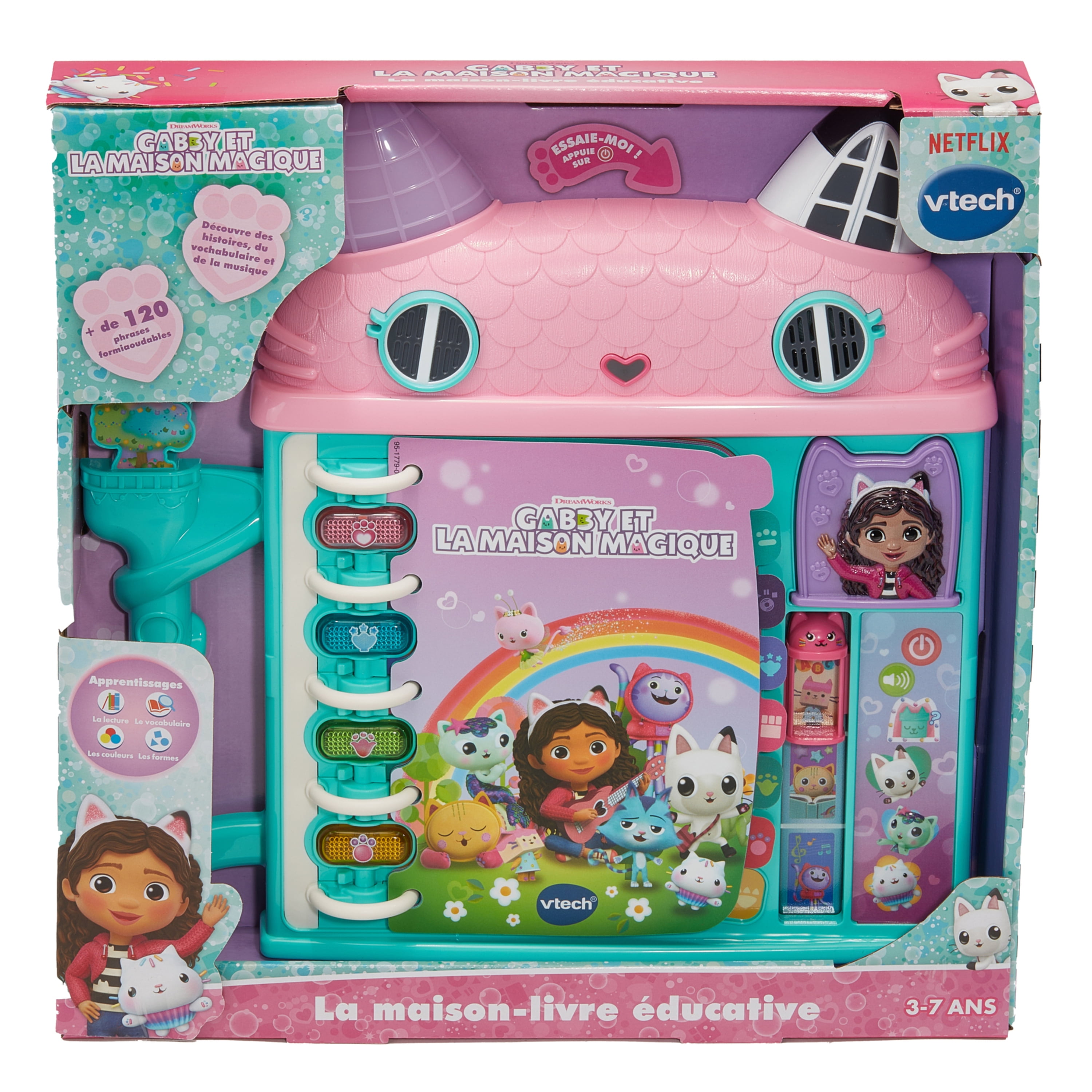 VTech® Gabby's Dollhouse Cat-a-Vator Discovery Book - French Version, 3+ Yrs, VT GABBY CAT BOOK FR