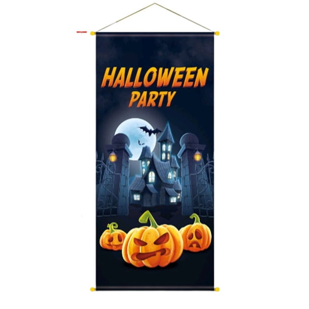 Colgante de Halloween para decoración del hogar, letrero de puerta de tamaño compacto, suministros de vacaciones, colgantes de Mart multiusos, Kits de decoración para fiestas patrón de castillo Inteprter HA070430-02