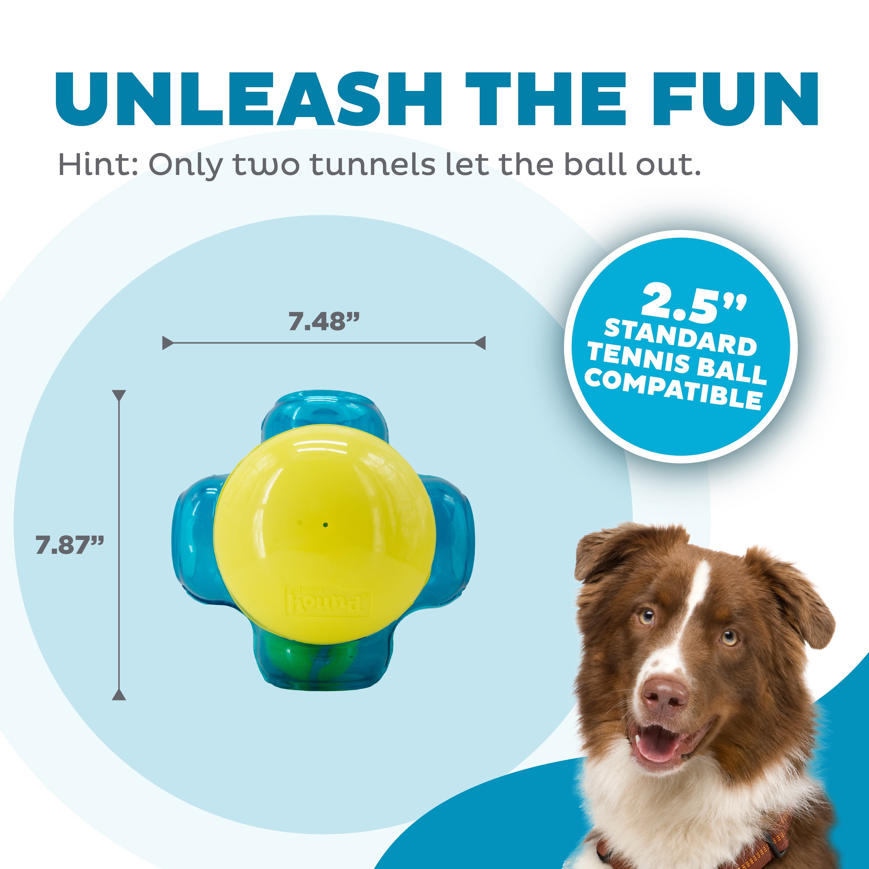 Outward Hound Tennis Maze Craze Interactive Squeaky Dog Toy, Green