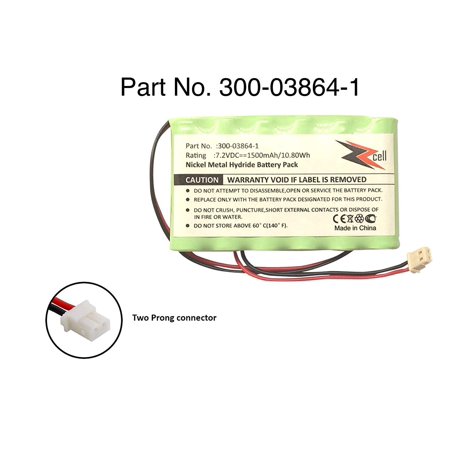 zzcell battery for honeywell lynx l3000, lynx l5000, lynx l5100, 300-03864-1 1500mah