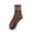 Coffee, variant on Xijirk Womens Striped Cuff Mid Calf Socks for Four Season Daily Sports Casual Outfits Soft Rib Knit Trendy Hosiery,Grey,A
