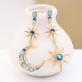 thumbnail image 2 of Pendientes colgantes de luna y estrella celestiales Rojo Verde, 2 of 5