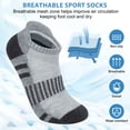 thumbnail image 2 of Loritta 12 Pairs Mens Socks Gray Running Ankle Socks Low Cut Cushioned Breathable Athletic Socks Mens Socks Size 10-13, 2 of 6