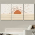 thumbnail image 2 of wall26 Canvas Print Wall Art Set Mid-Century Ocean Sunset Sun Horizon Nature Abstract Illustrations Modern Art Bohemian Decorative Rustic Contemporary for Living Room, Bedroom, Office - 24"x36&q, 2 of 5