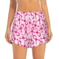 thumbnail image 2 of Honeii Breast Cancer Ribbons Awareness Print a Double-Layered Women's Running Short, Ideal for Gym, Tennis, and Various Activities, Complete with a Practical Pocket-Large, 2 of 7
