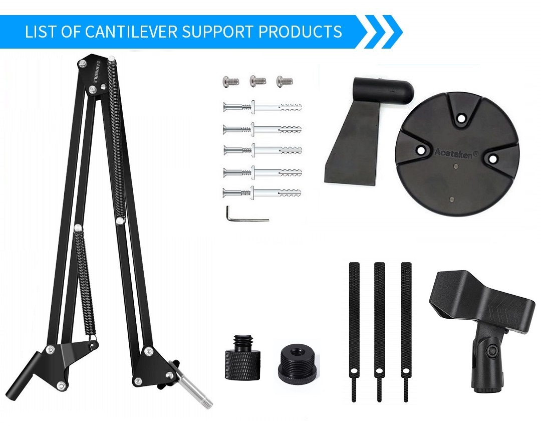 Microphone Wall Mount, Foldable Mic Holder Clip for Blue Yeti X S Nano Snowball to Radio Broadcasting, Voice-Over Sound, Stages,Youtube