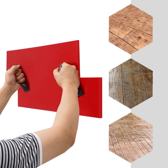 Wildnix Seamless Texture Stamp Mat for Concrete, 28*11.8in, Durable PU, Easy to Clean, Natural and Anti-Slip Design, Ideal for Floors and Walls