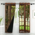 thumbnail image 2 of Lfeey Window Blackout Curtain, Botanical Spring Landscape, Set of 2, 52x63 inch, 2 of 6