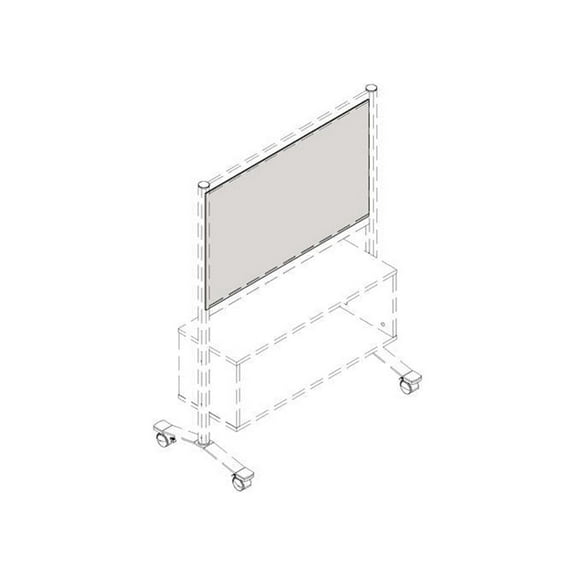 Lorell Adaptable Panel Dividers - Aluminum, Acrylic - Clear LLR90278