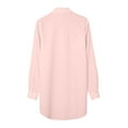 thumbnail image 5 of Valueadd Women's Long Sleeve Shirts Solid Color Tops Long Loose Thin Shirts Blouses Tops Plus Size, 5 of 5
