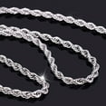 thumbnail image 3 of AYYUFE 5PCS Women's Men's 925 Sterling Silver Twist Chain Necklace Charm Fashion Jewelry, 3 of 7