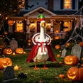 thumbnail image 4 of PiGOGI Christmas Goose Costume Cloak Set Witch Hat Cape Outfit Glitter Fabric for Garden Lawn Goose Statue Holiday Yard Decorative (Goose Not Included), 4 of 6