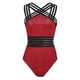 thumbnail image 5 of Mujeres Sexy Perspectiva de una pieza Bikini Push-Up Pad Traje de baño Ropa de playa Fridja nalpqowj23732, 5 of 9