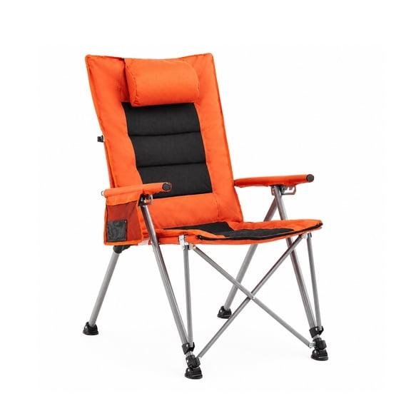 Folding Camping Chair with Footrest, 5-Position Adjustable Portable Reclining Chair