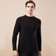 thumbnail image 5 of Camiseta de manga larga para hombre, otoño invierno 2023, camisetas abrigadas, camisa de color liso con parte inferior, cuello alto medio, camisetas casuales para hombre, polos, 5 of 5