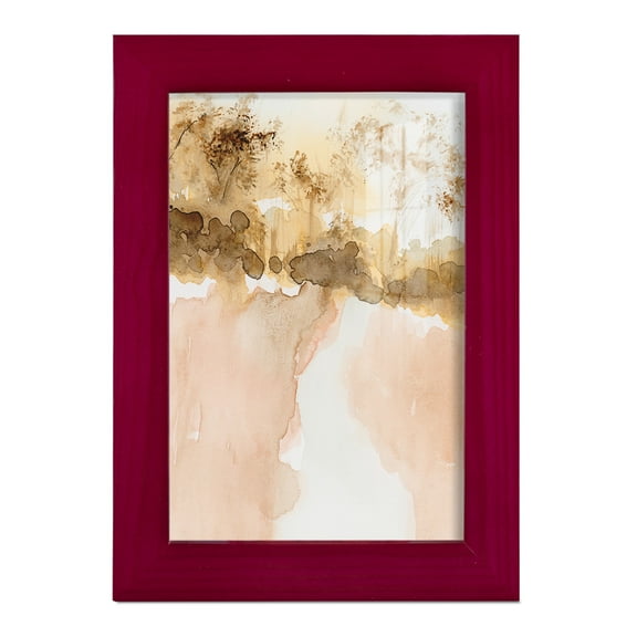Sun Kissed Earth I - Framed Print w/glass - Cherry Red