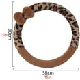 thumbnail image 3 of Plush Leopard Print Steering Wheel Cover Fuzzy Bow Tie Brown Universal 15 Inches Car Steering Wheel Protector for Car Accessories Warm Soft Anti-Slip, D, 3 of 7