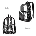 thumbnail image 2 of SEANATIVE Clear Backpacks for Boys Girls Large Capacity Kids Stylish Transparent Bookbag Clear Bags Teens PVC School Backpack School Supplies, Treble Clef Musical Note Black, 2 of 7
