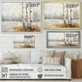thumbnail image 4 of Designart "Minimalist Scenery Featuring Birch Trees And Their Breath I" Tree Birch Floater Framed Wall Art Prints, 4 of 5