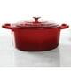 thumbnail image 2 of Olla Dutch Oven Crock-Pot artesanal de hierro fundido esmaltado, 7 litros, rojo escarlata, 2 of 6