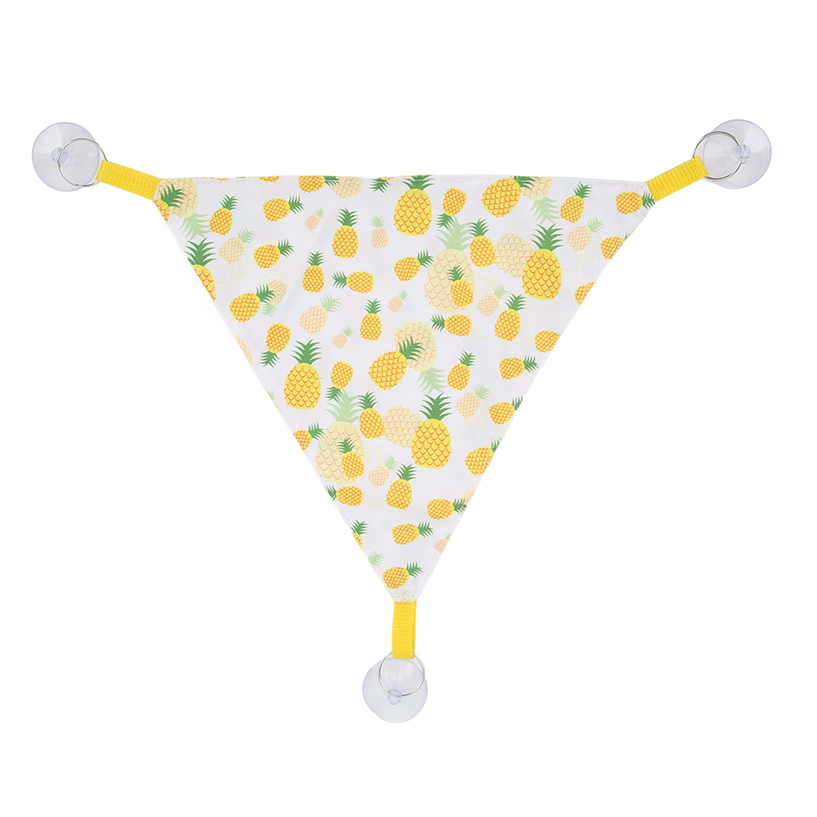 2-Pack Yellow Fruit Pattern Triangular Soft Cloth Reptile Hammock with Suction Cups for Lizards, Hamsters, and Bearded Dragons 2pcs yellow Lizards Hamsters Bearded Dragons