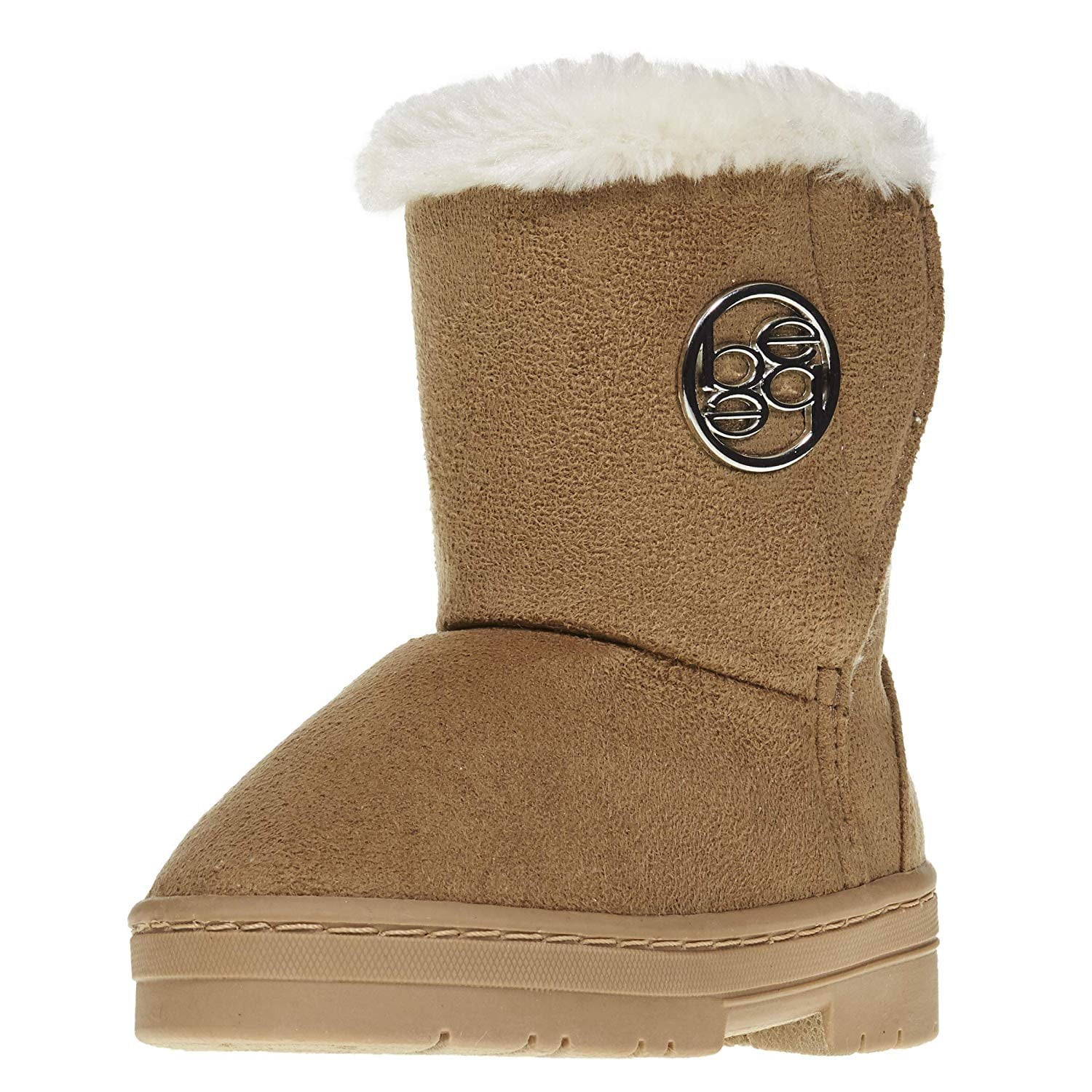 bebe Toddler Girls Winter Boots Size 9 Fur Trims SlipOn MidCalf