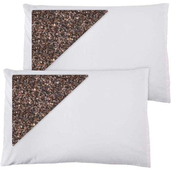 Bilot 100% Natural Premium Buckwheat Sobakawa Pillow with Pillow Protective Cover (2 Pack)