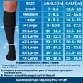thumbnail image 3 of TELOLY (3 Pairs) Wide Calf Unisex Compression Knee High 20-30Mmhg Calf Compression Sleeve Women-Black,3X-Large, 3 of 9