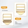 thumbnail image 3 of Uxcell Ladder Lock Buckle Slide Zinc Alloy Adjustable Webbing Strap Release Buckles 1", Light Gold, 4 Pack, 3 of 6