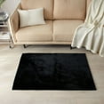 thumbnail image 2 of Nanshing Mayen Faux Fur Accent Rug, Black, 30" x 46", 2 of 6