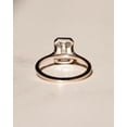 thumbnail image 2 of Cora Jewellery 2.25CT Bezel Set Emerald Cut Moissanite Engagement Ring For Women, 18K Rose Gold, 2 of 5