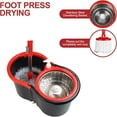 thumbnail image 6 of Spin Mop and Bucket with Wringer Set, Mop Bucket Cleaning System for Floor Cleaning, 360°Rotation, 3 Microfiber Mop Heads, 6 of 6