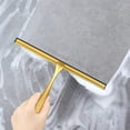 thumbnail image 4 of steauty Shower Squeegee for Glass Doors,10-Inch Shower Glass Squeegee, Gold Shower Squeegee for Shower Doors,Mirror,Windows, with Shower Door Hook and Adhesive Hook, 4 of 7