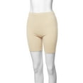 thumbnail image 5 of A2Y Women's Basic Solid Premium Cotton Mid Thigh High Rise Biker Bermuda Shorts Taupe 5XL, 5 of 5